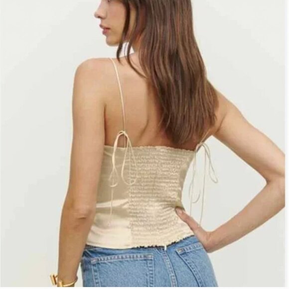 Reformation Tory Silk Top Size 12 (NWT) - Picture 3 of 3